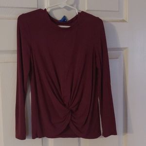 XS Long Sleeve Burgundy Shirt